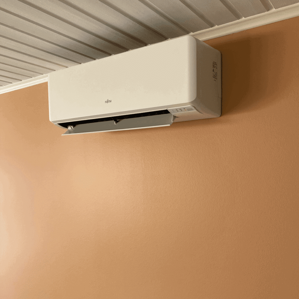 Fujitsu Norgespumpa på vegg