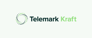 Telemark Kraft logo på grønn bakgrunn